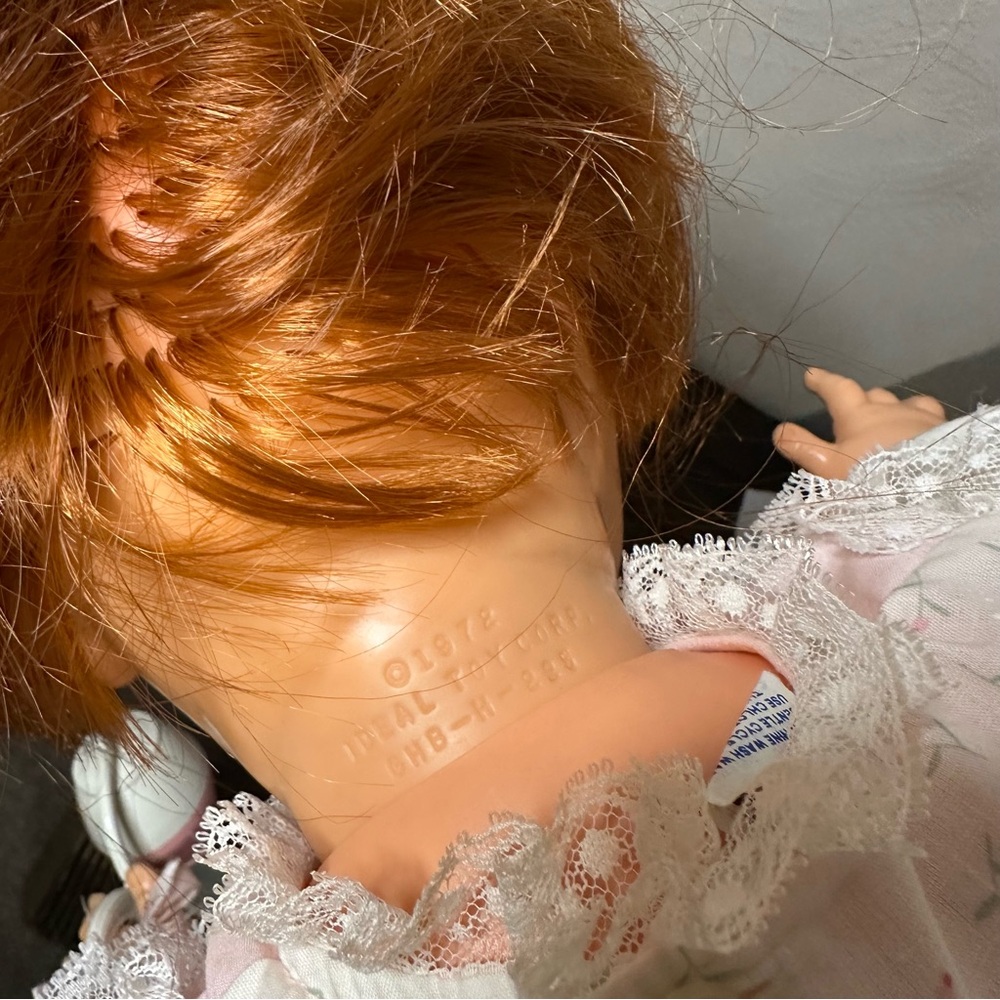 Red-Head Baby Doll in White Lace Dress - Classic Play Doll - Picture 3 of 16